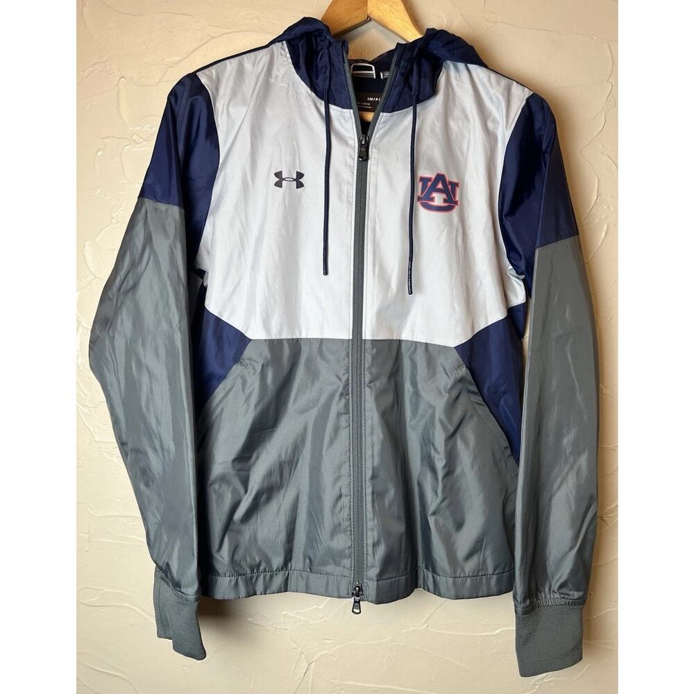Under Armour Auburn University Windbreaker Women's Sz Small Rain Jacket Tigers